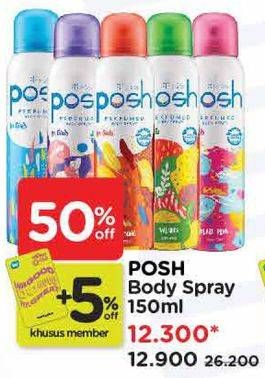 Promo Harga Posh Perfumed Body Spray 150 ml - Watsons