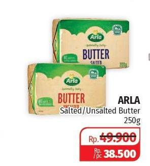 Promo Harga ARLA Butter Unsalted, Salted 200 gr - Lotte Grosir