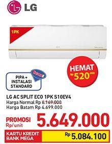 Promo Harga LG S10EV4 | AC Split 1 PK  - Carrefour