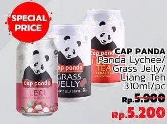 Promo Harga CAP PANDA Minuman Kesehatan Cincau, Leci, Liang Teh 310 ml - LotteMart