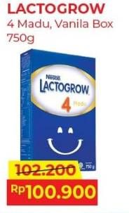 Promo Harga Lactogrow 4 Susu Pertumbuhan Vanila, Madu 750 gr - Alfamart