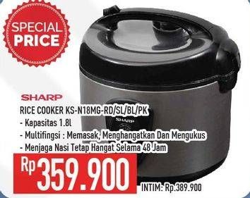Promo Harga SHARP KS-N18MG | Rice Cooker 1.8ltr  - Hypermart