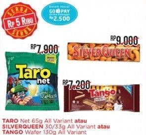 Promo Harga Taro Net / Silver Queen Chocolate/ Tango Wafer  - Alfamart