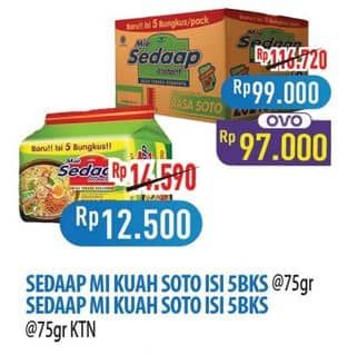 Promo Harga Sedaap Mie Kuah Soto per 5 pcs 75 gr - Hypermart