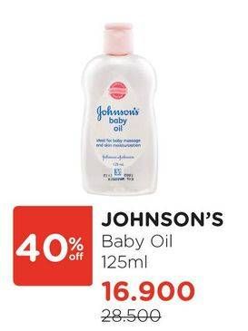 Promo Harga JOHNSONS Baby Oil 125 ml - Watsons