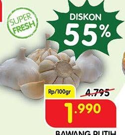 Promo Harga Bawang Putih per 100 gr - Superindo