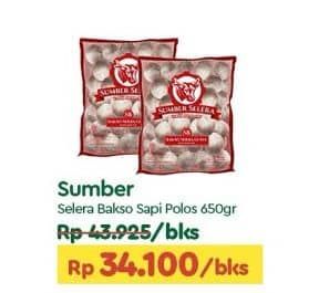 Promo Harga Sumber Selera Bakso Sapi Polos 50 pcs - TIP TOP