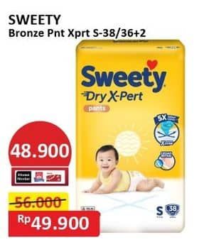 Promo Harga Sweety Bronze Pants Dry X-Pert S36+2 38 pcs - Alfamart