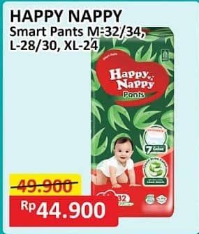 Promo Harga Happy Nappy Smart Pantz Diaper M32, M34, L28, L30, XL24 24 pcs - Alfamart