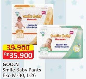 Promo Harga Goon Smile Baby Ekonomis Pants L26, M30 26 pcs - Alfamart