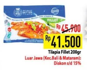 Promo Harga Ikan Fillet Tilapia 200 gr - Hypermart