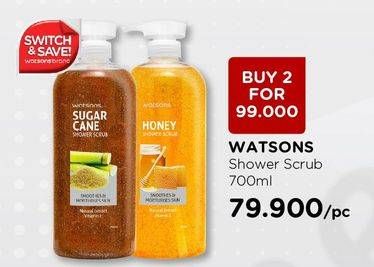 Promo Harga WATSONS Shower Scrub All Variants per 2 botol 700 ml - Watsons