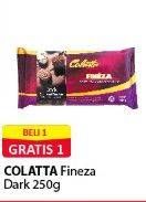Promo Harga Colatta Fineza Compound Chocolate Dark 250 gr - Alfamart