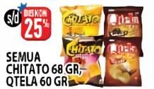 Promo Harga CHITATO Snack Potato Chips 68gr/QTELA Keripik Singkong 60gr  - Hypermart