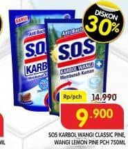 Promo Harga SOS Karbol Wangi Classic Pine, Lemon Pine 750 ml - Superindo