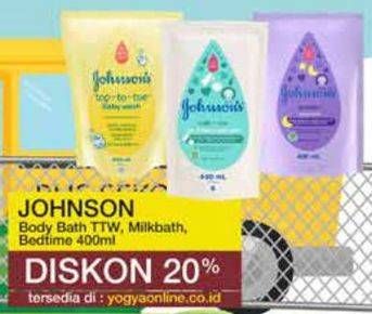 Promo Harga Johnsons Baby Wash Top To Toe/Johnsons Baby Milk Bath/Johnsons Baby Bedtime Bath  - Yogya