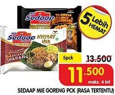 Promo Harga SEDAAP Mie Goreng 92 gr - Superindo