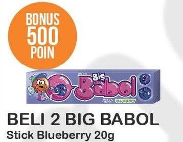Promo Harga BIG BABOL Candy Gum Blueberry per 2 pcs 20 gr - Alfamart