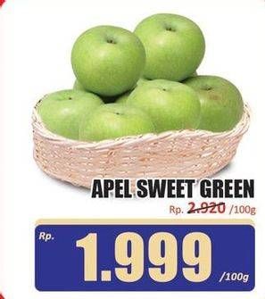 Promo Harga Apel Sweet Green per 100 gr - Hari Hari