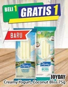 Promo Harga JOYDAY Ice Cream Stick Creamy Yogurt, Coconut Bliss 75 gr - Hari Hari