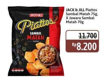 Promo Harga Piattos Snack Kentang Sambal Matah, Jawara Sambal Bawang 70 gr - Alfamidi