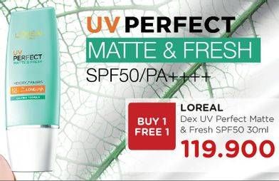 Promo Harga LOREAL Dex UV Perfect Matte Fresh SPF50 30 ml - Watsons