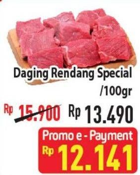 Promo Harga Daging Rendang Sapi Spesial per 100 gr - Hypermart