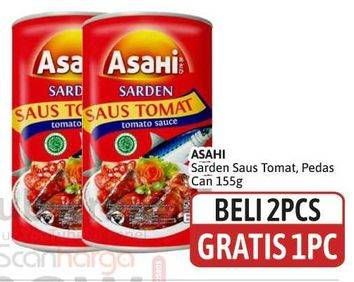 Promo Harga Asahi Sardines Saus Pedas, Saus Tomat 155 gr - Alfamidi