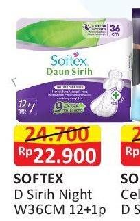 Promo Harga Softex Daun Sirih 36cm 13 pcs - Alfamart