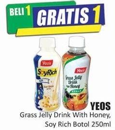 Promo Harga YEOS Grass Jelly Drink with Honey, Soy Rich 250 mL  - Hari Hari