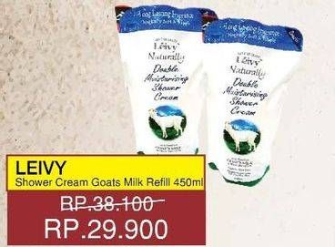 Promo Harga LEIVY Goat Milk Shower Cream Refill 450 ml - Yogya