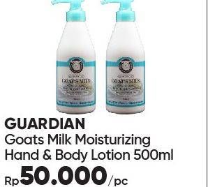 Promo Harga GUARDIAN Goats Milk Hand Body Lotion 500 ml - Guardian