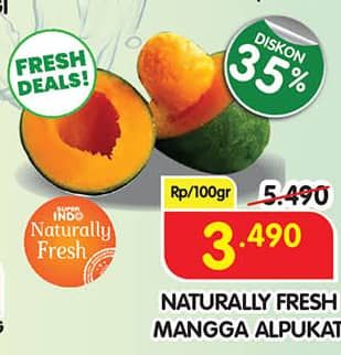 Naturally Fresh Mangga Alpukat per 100 gr Diskon 36%, Harga Promo Rp3.490, Harga Normal Rp5.490