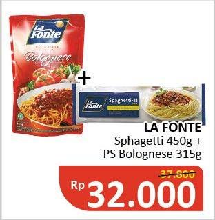 Promo Harga LA FONTE Spaghetti + Saus Pasta  - Alfamidi
