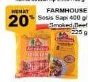 Promo Harga FARMHOUSE Sosis 400gr/ Smoked Beef 225gr  - Giant