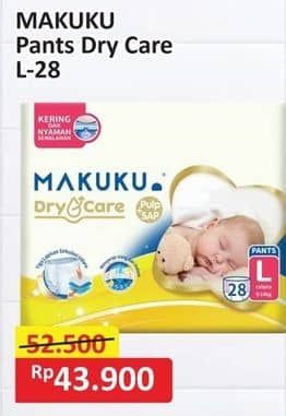 Promo Harga Makuku Dry & Care Celana L28 28 pcs - Alfamart