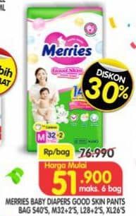 Promo Harga Merries Pants Good Skin S40 40 pcs - Superindo