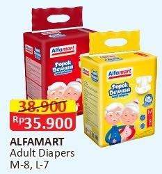 Promo Harga Alfamart Adult Diapers L7, M8 7 pcs - Alfamart