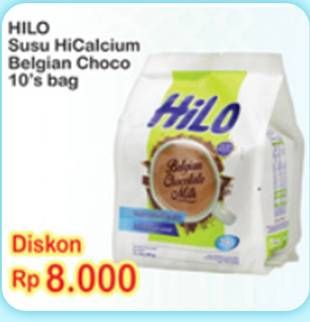 Promo Harga HILO Belgian Chocolate Milk per 10 sachet 30 gr - Indomaret