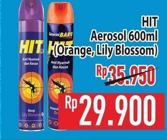 Promo Harga HIT Aerosol Orange, Lilly Blossom 675 ml - Hypermart