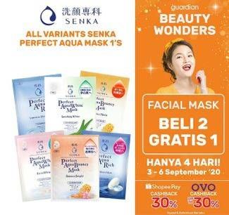 Promo Harga SENKA Perfect Aqua Rich Mask All Variants  - Guardian