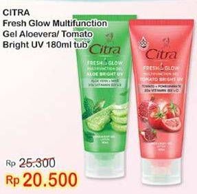 Promo Harga CITRA Fresh Glow Multifunction Gel Aloe Vera, Tomato 180 ml - Indomaret