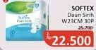 Promo Harga Softex Daun Sirih Wing 23cm 30 pcs - Alfamidi