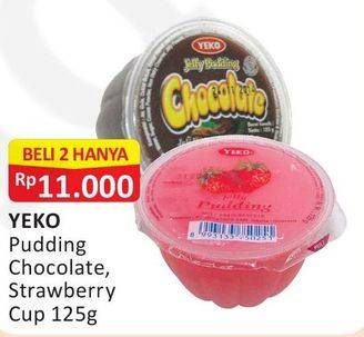 Promo Harga YEKO Pudding Chocolate, Strawberry per 2 pcs 125 gr - Alfamart