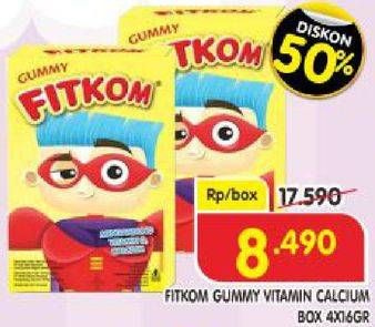 Promo Harga FITKOM Gummy Calsium 4 pcs - Superindo