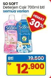 Promo Harga Sosoft Deterjen Cair All Variants 700 ml - Indomaret