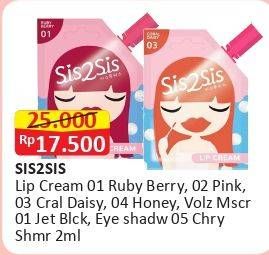Promo Harga SIS2SIS Lip Cream/Mascara/Eye Shadow  - Alfamart