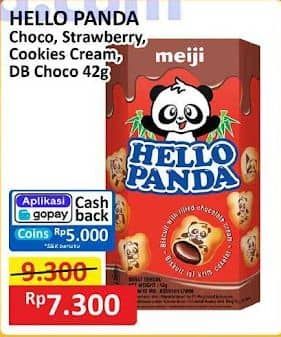 Promo Harga Meiji Hello Panda Biscuit Strawberry, Chocolate, Cookies And Cream, Double Chocolate 45 gr - Alfamart