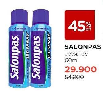 Promo Harga SALONPAS Jet Spray All Variants 60 ml - Watsons