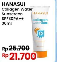 Promo Harga Hanasui Collagen Water Sunscreen SPF 30 30 ml - Indomaret